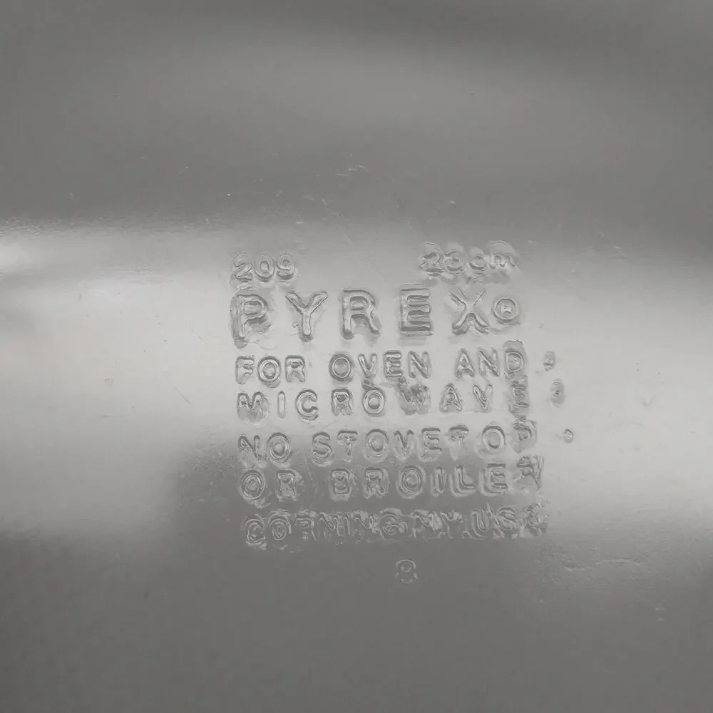 PYREX 209 Pie Plate Vintage Borosilicate Bakeware Clear 9 Inch Glass
